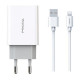 Зарядний пристрій Proda PD-A28i 2хUSB 2.4A + USB Ligthtning 1.0m (PD-A28i-WH)