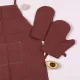 Фартух MirSon Набір 19-1217 Chocolate perla бязь дві прихватки + дві рукавички-прихватки + фартух (2200006752684)