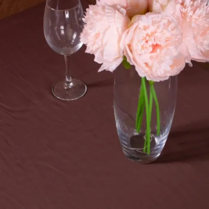 Скатертина MirSon Водонепроникна №401 Satin Waterproof Chocolate 140x220 см (2200006739364)