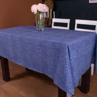 Скатертина MirSon Рогожа №209 Blue Binding 130x180 см (2200006738107)