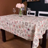 Скатертина MirSon Рогожа №218 Cream Services 130x130 см (2200006738596)