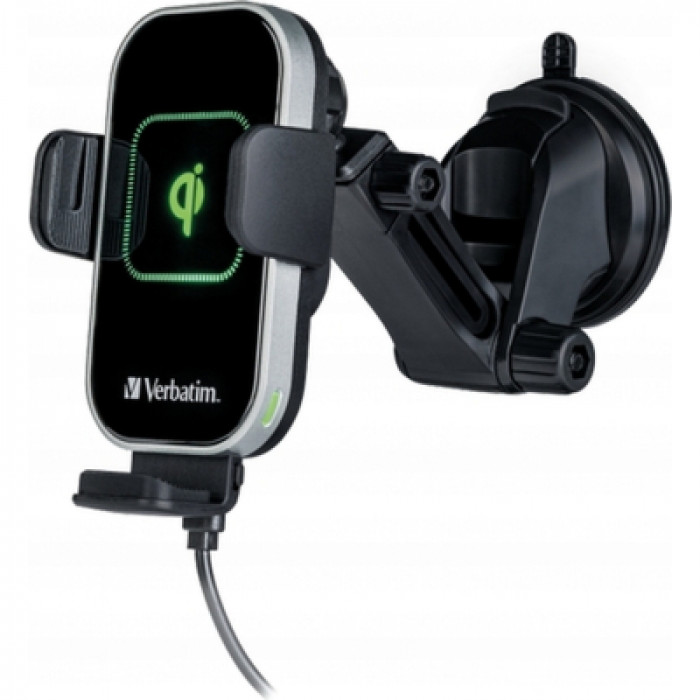 Універсальний автотримач Verbatim FWC-02 with Qi Fast Wireless Car Charger (49553)
