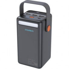 Батарея універсальна Choetech 50000mAh, PD/3.0/65W, QC/3.0/18W, USB-C, 3*USB-A, mirco USB, LED Light (B664-CCBE)