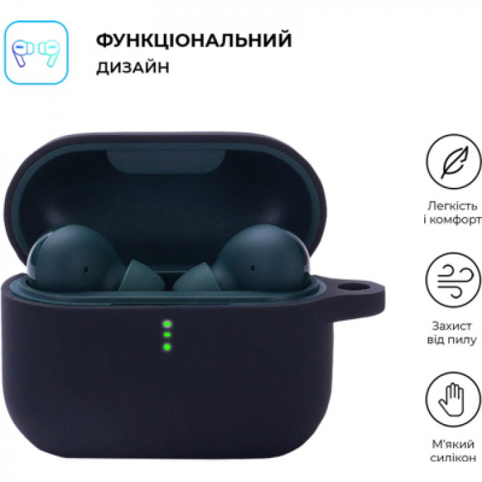 Чохол для навушників Armorstandart Silicone Case для Xiaomi QCY T10 / T10 Pro Black (ARM68425)