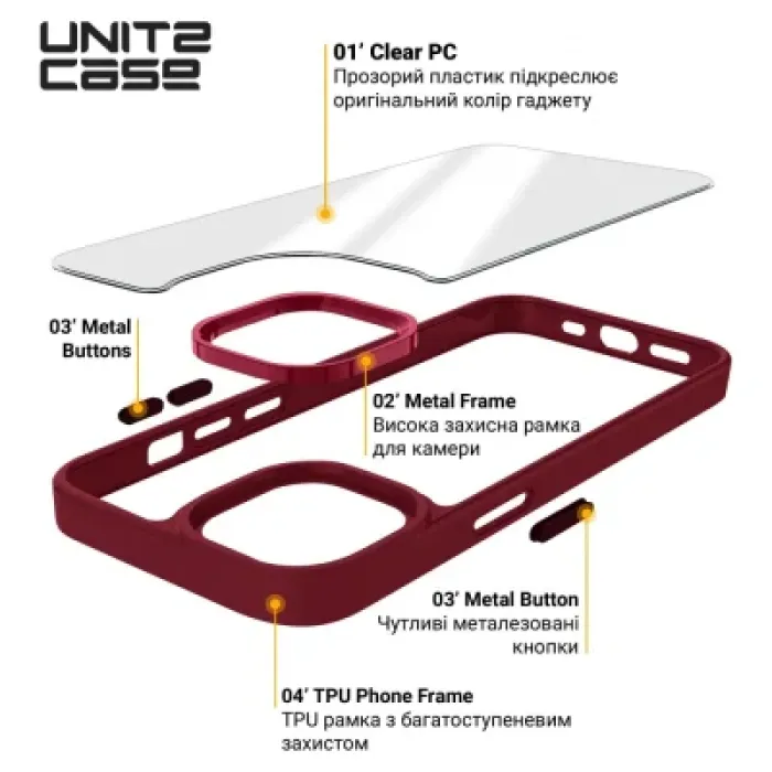 Чохол до мобільного телефона Armorstandart UNIT2 Apple iPhone 14 Marsala (ARM69943)