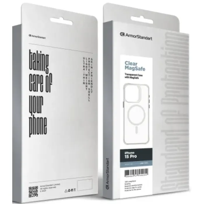 Чохол до мобільного телефона Armorstandart Clear Magsafe Apple iPhone 15 Pro Tansparent (ARM71051)