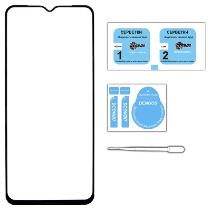 Скло захисне Dengos Full Glue Oppo A38 (black) (TGFG-323)