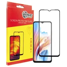 Скло захисне Dengos Full Glue Oppo A38 (black) (TGFG-323)