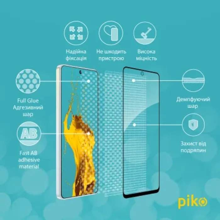 Скло захисне Piko Full Glue Tecno Camon 19/19 Pro (1283126547287)