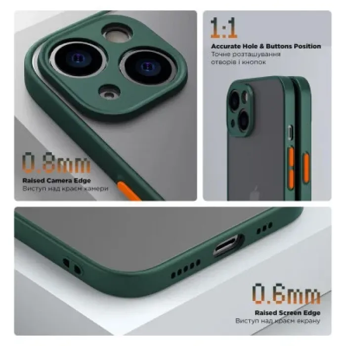 Чохол до мобільного телефона Armorstandart Frosted Matte Xiaomi Redmi Note 13 Pro 5G Dark Green (ARM71843)