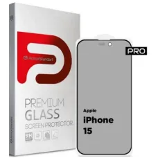 Скло захисне Armorstandart Pro Anti-spy Matte Apple iPhone 15 Black (ARM73171)