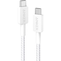 Дата кабель USB-C to USB-C 1.8m 322 White Anker (A81F6H21)