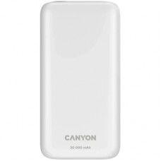 Батарея універсальна Canyon PB-301 30000mAh PD/20W, QC/3.0 (CNE-CPB301W)