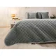 Покривало Руно двостороннє декоративне Velour Dark Grey ромб 150х220 см (360.55_Dark Grey ромб)