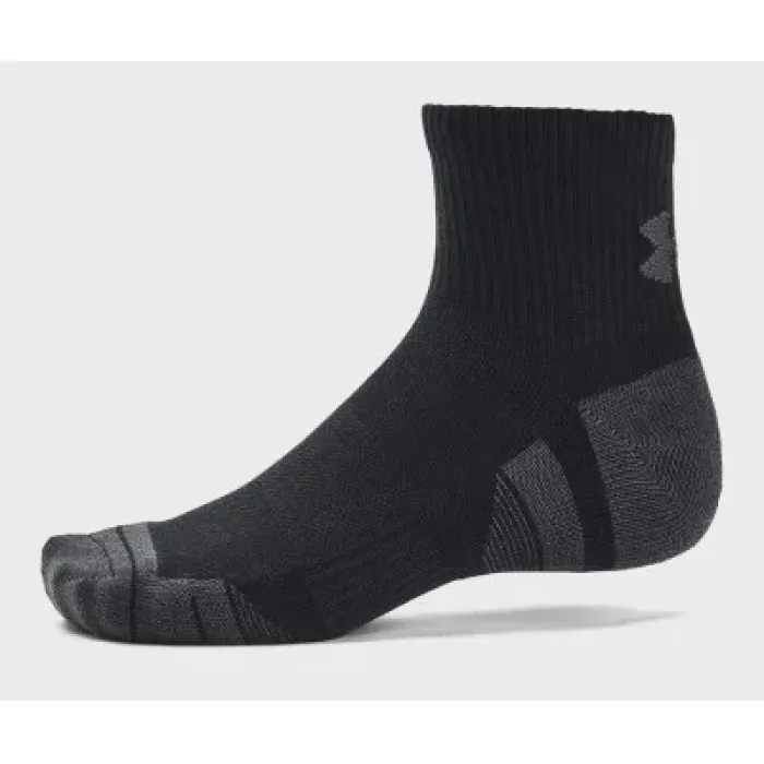Шкарпетки Under Armour 1379510-001 Performance Tech 3 пари Qtr чорний LG (196884000998)