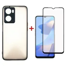 Чохол до мобільного телефона Dengos Kit for OPPO A57s case + glass (Black) (DG-KM-35)