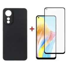 Чохол до мобільного телефона Dengos Kit for OPPO A78 4g case + glass (Black) (DG-KM-03)