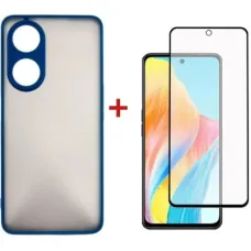 Чохол до мобільного телефона Dengos Kit for OPPO A98 5G case + glass (Blue) (DG-KM-39)