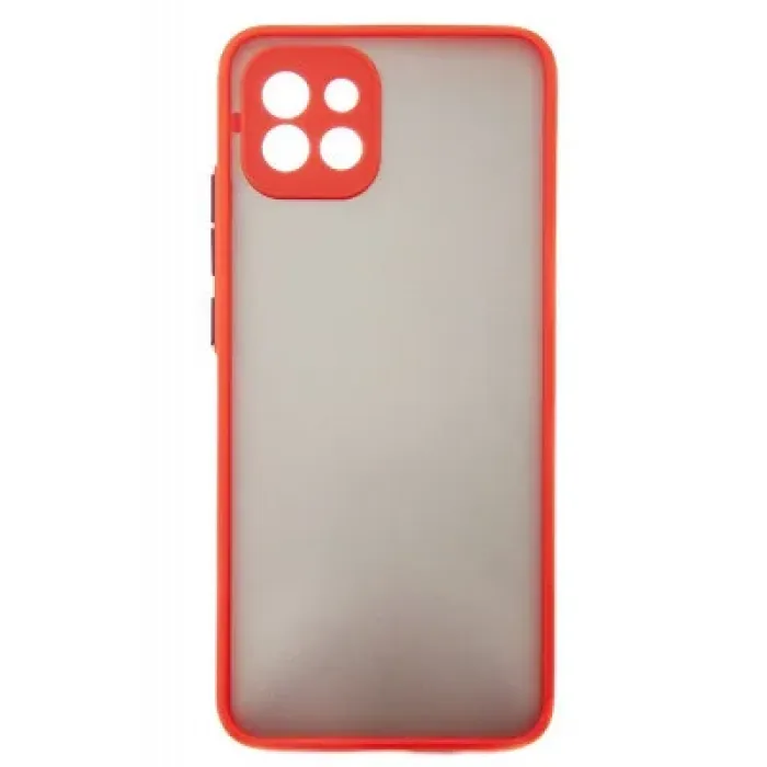 Чохол до мобільного телефона Dengos Kit for Samsung Galaxy A03 case + glass (Red) (DG-KM-23)