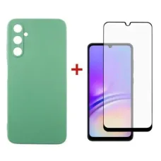 Чохол до мобільного телефона Dengos Kit for Samsung Galaxy A05s (A057) case + glass (Mint) (DG-KM-10)