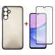 Чохол до мобільного телефона Dengos Kit for Samsung Galaxy A15 case + glass (Black) (DG-KM-69)