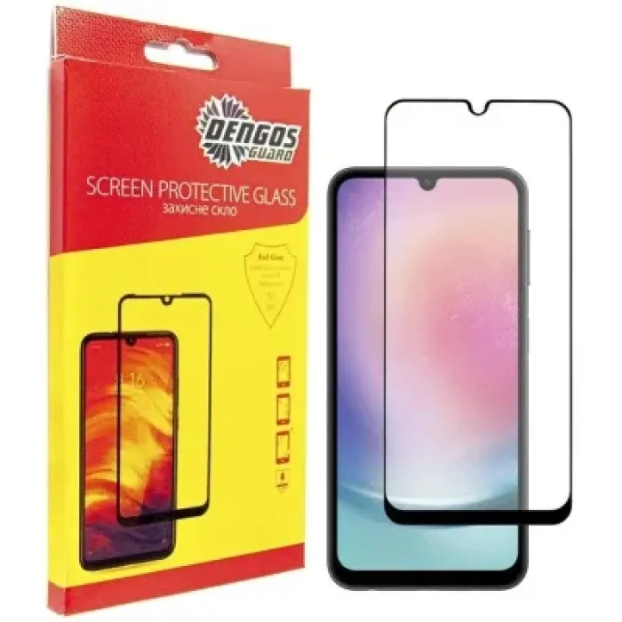 Чохол до мобільного телефона Dengos Kit for Samsung Galaxy A24 case + glass (Black) (DG-KM-15)