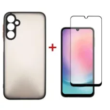 Чохол до мобільного телефона Dengos Kit for Samsung Galaxy A24 case + glass (Black) (DG-KM-15)