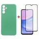 Чохол до мобільного телефона Dengos Kit for Samsung Galaxy A25 5G case + glass (Mint) (DG-KM-60)