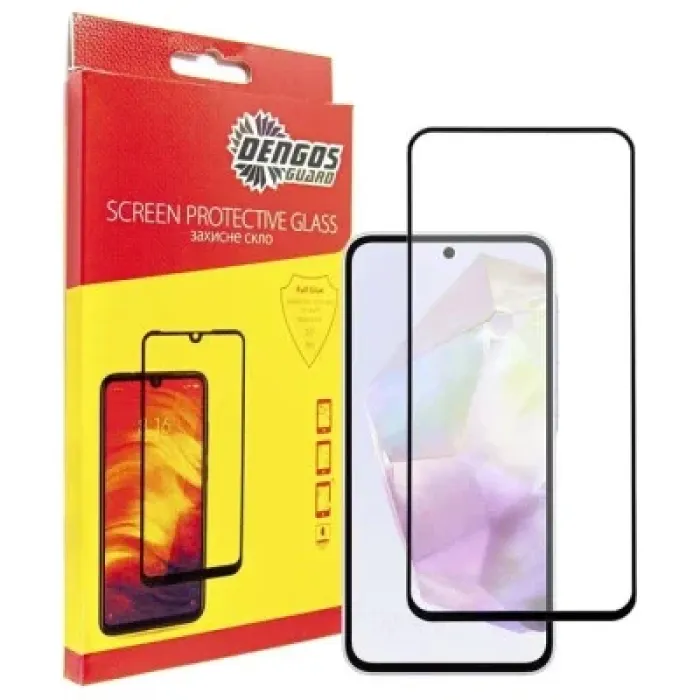 Чохол до мобільного телефона Dengos Kit for Samsung Galaxy A35 5G case + glass (Black) (DG-KM-56)
