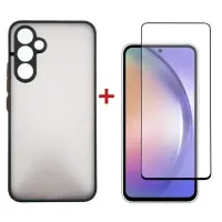 Чохол до мобільного телефона Dengos Kit for Samsung Galaxy A54 case + glass (Black) (DG-KM-26)