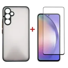Чохол до мобільного телефона Dengos Kit for Samsung Galaxy A54 case + glass (Black) (DG-KM-26)