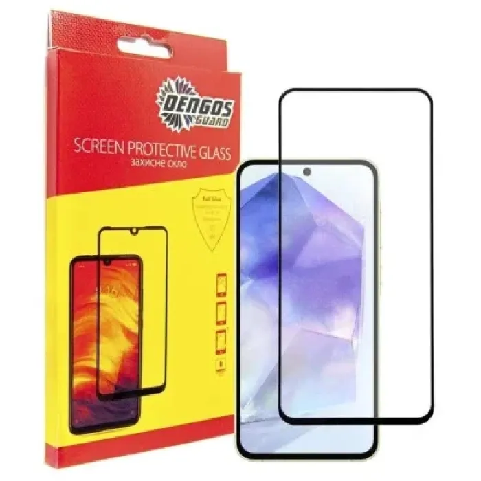 Чохол до мобільного телефона Dengos Kit for Samsung Galaxy A55 5G case + glass (Black) (DG-KM-57)