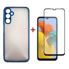 Чохол до мобільного телефона Dengos Kit for Samsung Galaxy M14 case + glass (Blue) (DG-KM-16)