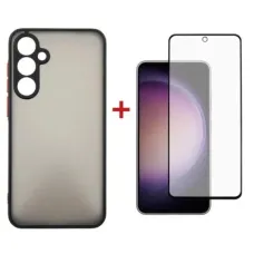 Чохол до мобільного телефона Dengos Kit for Samsung Galaxy S23 FE case + glass (Black) (DG-KM-11)