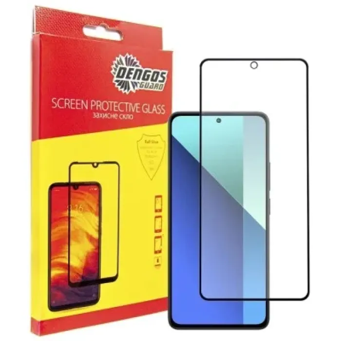 Чохол до мобільного телефона Dengos Kit for Xiaomi Redmi Note 13 4G case + glass (Black) (DG-KM-66)