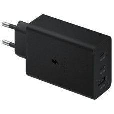 Зарядний пристрій Samsung 2xUSB-С 65W PD PPS/USB-A Black (EP-T6530NBEGEU)