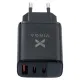Зарядний пристрій Vinga 2xUSB-C PD30W + USB-A QC30W Display 30W Max (VCR30ACCDB)