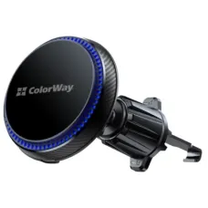 Універсальний автотримач ColorWay MagSafe 360° Air Vent 15W Black (CW-CHMW041Q-BK)