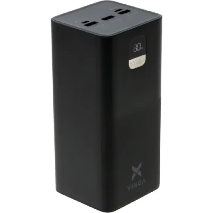 Батарея універсальна Vinga 50000 mAh 22.5W Display Black (VPBB5022)