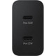 Зарядний пристрій Samsung 50W 2xUSB-С + cableUSB-C to USB-C 1.8m black (EP-T5020XBEGEU)