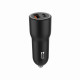 Зарядний пристрій Gembird 1xUSB-C PD20W + 1xUSB QC3.0 car adapter black (TA-UC-AC2PDQC38-CAR-01)