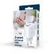 Зарядний пристрій Gembird 1xUSB-A+1xUSB-C 5V/2.4A (12W) white (TA-UC-2AC12-01)