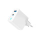 Зарядний пристрій Gembird 1хUSB-A (QC3.0 18W) + 1xType-C (PD 65W) white (TA-UC-PDQC65L-W-01)