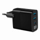 Зарядний пристрій Gembird 2хUSB-A (QC3.0 18W) + 1хType-C (PD20W) LCD black (TA-UC-PDQC30LCD-BK-02)
