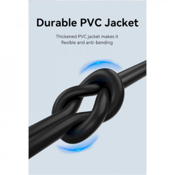Дата кабель USB 2.0 AM to USB-C 3.0m 3.0A (18W) PVC black Vention (CTHBI)