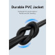 Дата кабель USB 2.0 AM to USB-C 3.0m 3.0A (18W) PVC black Vention (CTHBI)