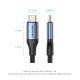 Дата кабель USB-C to USB-C 1.0m Thunderbolt 4 240W (50V/5A) 8K60Hz Gray Aluminum Alloy Vention (TAVHF)