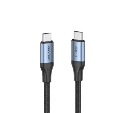 Дата кабель USB-C to USB-C 1.0m Thunderbolt 4 240W (50V/5A) 8K60Hz Gray Aluminum Alloy Vention (TAVHF)