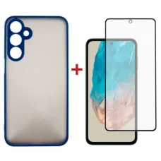 Чохол до мобільного телефона Dengos Samsung Galaxy M35 5G Matte + glass Blue (DG-KM-108)