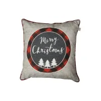 Наволочка Прованс декоративна Меry Cristmas сіра 45х45 (031692)